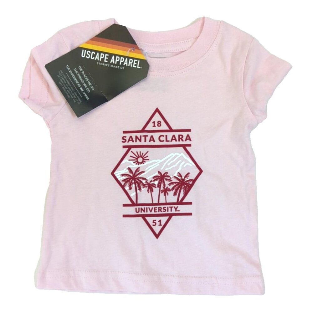 Uscape Apparel Santa Clara University Baby 6 Months‎ T-Shirt Pink - New